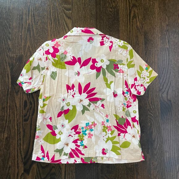 Vintage Tropical Print Blouse - Cappagallo Petite MP - Picture 3 of 6